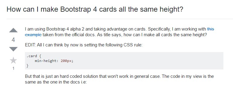 Insights on  just how can we  create Bootstrap 4 cards  all the same tallness?